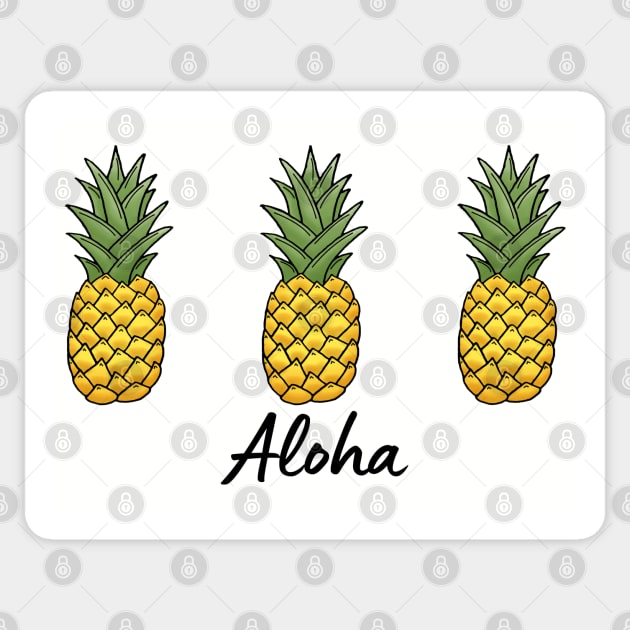 Aloha Hawaiian Pineapple Sticker by Downtown Rose